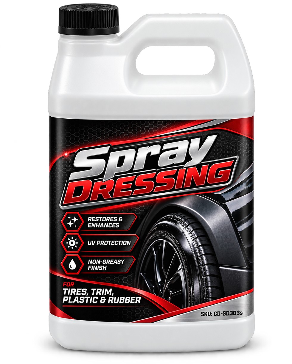 Spray Dressing Tire Shine for Tires, Rubber, Plastic, and Vinyl 
