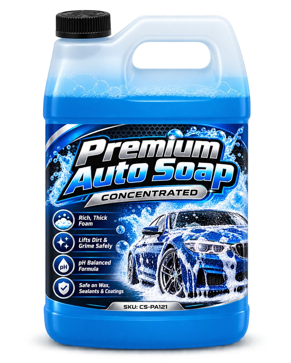 Premium Auto Wash Soap 1 Gallon Concentrated Car Shampoo 
